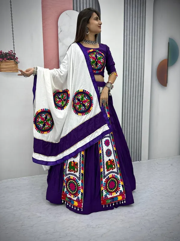 Navy_Blue_Digital_Patola_Print_Traditional_Lehenga_Choli_For_Women