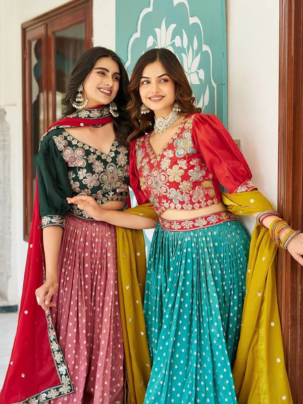 Red_Digital_Patola_Print_Traditional_Lehenga_Choli_For_Women
