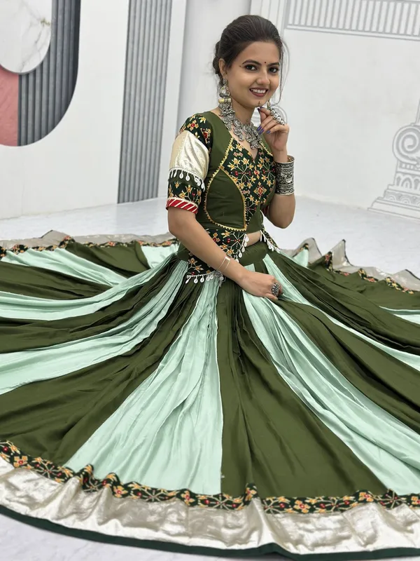 Green_Digital_Patola_Print_Traditional_Lehenga_Choli_For_Women