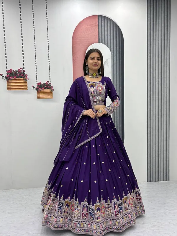Navy_Blue_Digital_Patola_Print_Traditional_Lehenga_Choli_For_Women