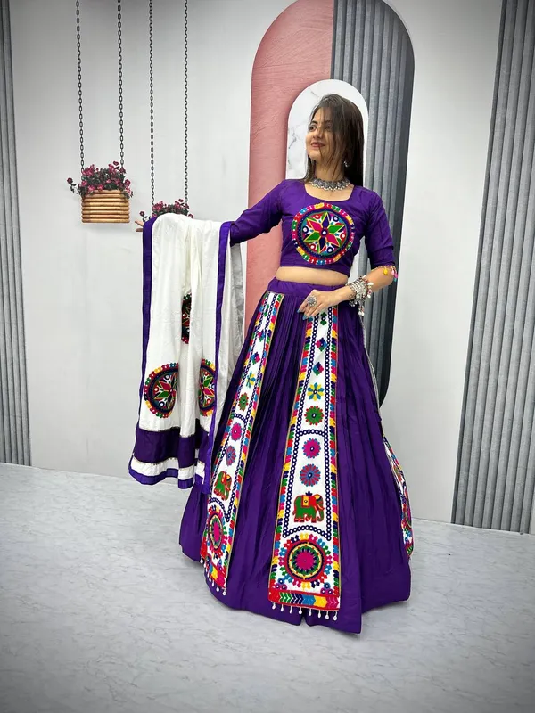 Navy_Blue_Digital_Patola_Print_Traditional_Lehenga_Choli_For_Women