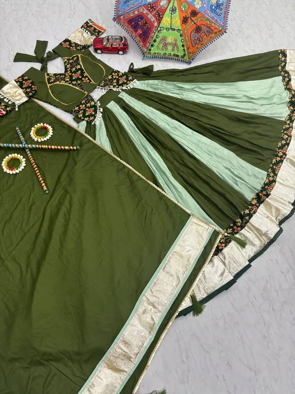 Green_Digital_Patola_Print_Traditional_Lehenga_Choli_For_Women
