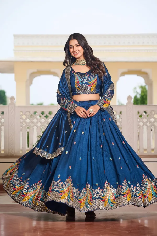 Blue_Digital_Patola_Print_Traditional_Lehenga_Choli_For_Women