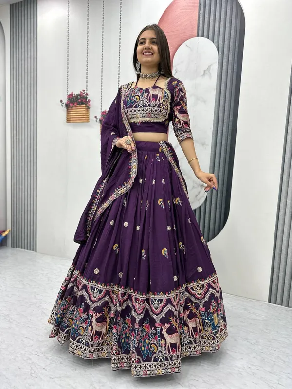 Purple_Digital_Patola_Print_Traditional_Lehenga_Choli_For_Women