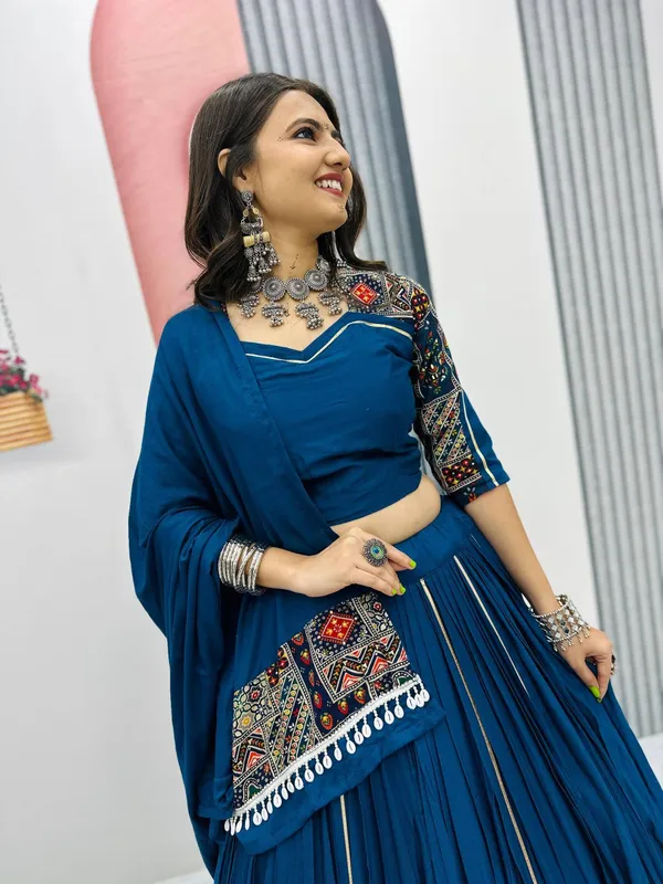 Blue_Digital_Patola_Print_Traditional_Lehenga_Choli_For_Women
