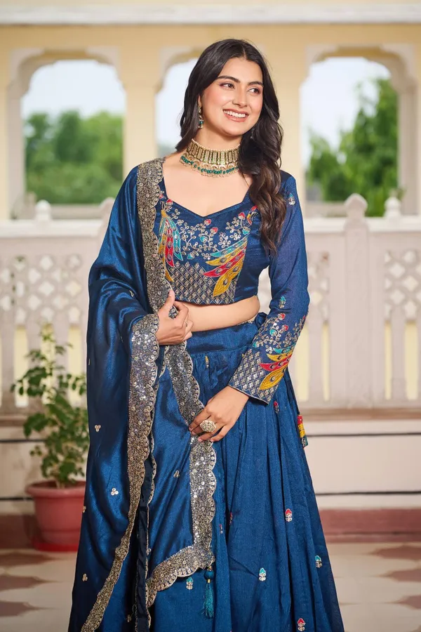 Blue_Digital_Patola_Print_Traditional_Lehenga_Choli_For_Women