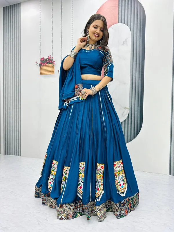 Blue_Digital_Patola_Print_Traditional_Lehenga_Choli_For_Women
