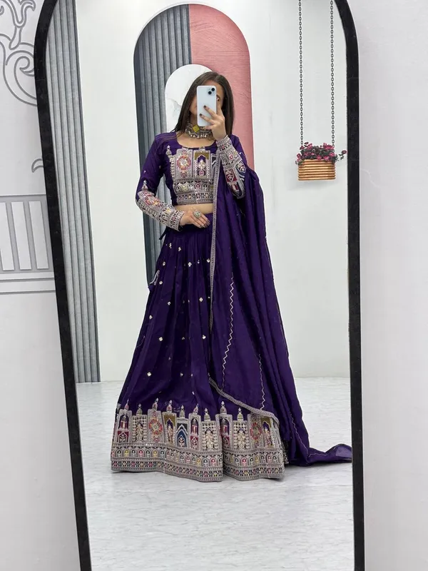 Navy_Blue_Digital_Patola_Print_Traditional_Lehenga_Choli_For_Women