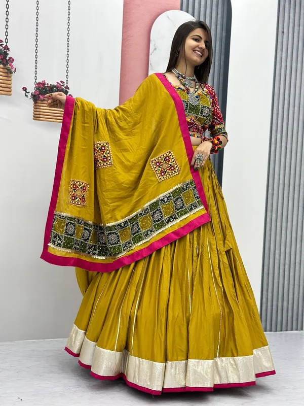 Yellow_Digital_Patola_Print_Traditional_Lehenga_Choli_For_Women