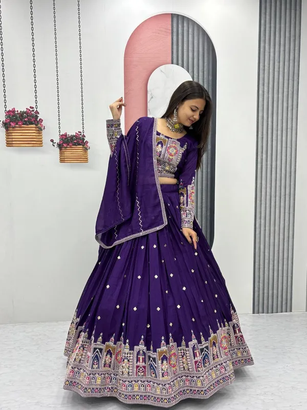 Navy_Blue_Digital_Patola_Print_Traditional_Lehenga_Choli_For_Women