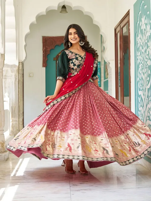 Red_Digital_Patola_Print_Traditional_Lehenga_Choli_For_Women