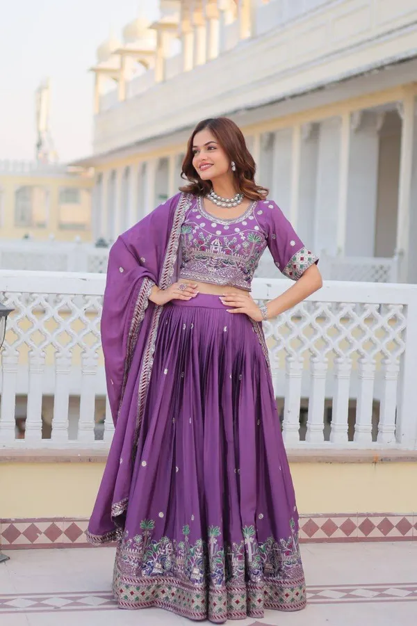 Purple_Digital_Patola_Print_Traditional_Lehenga_Choli_For_Women