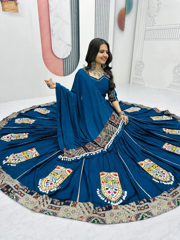 Blue_Digital_Patola_Print_Traditional_Lehenga_Choli_For_Women