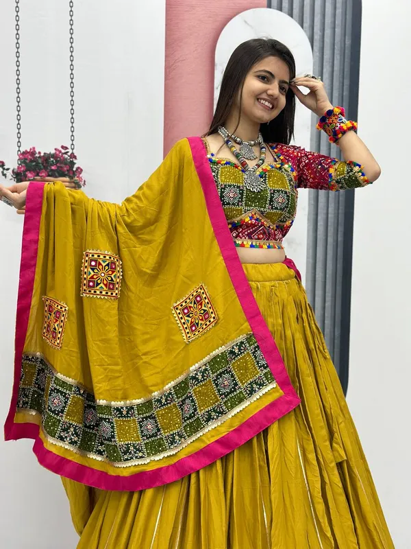 Yellow_Digital_Patola_Print_Traditional_Lehenga_Choli_For_Women