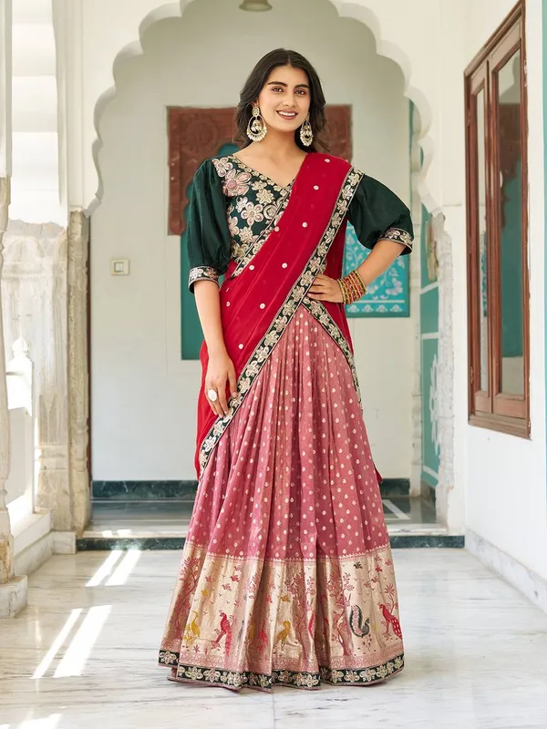 Red_Digital_Patola_Print_Traditional_Lehenga_Choli_For_Women