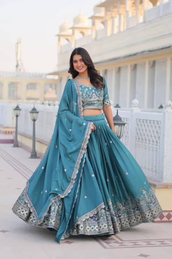 Blue_Digital_Patola_Print_Traditional_Lehenga_Choli_For_Women
