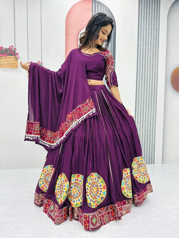 Purple_Digital_Patola_Print_Traditional_Lehenga_Choli_For_Women