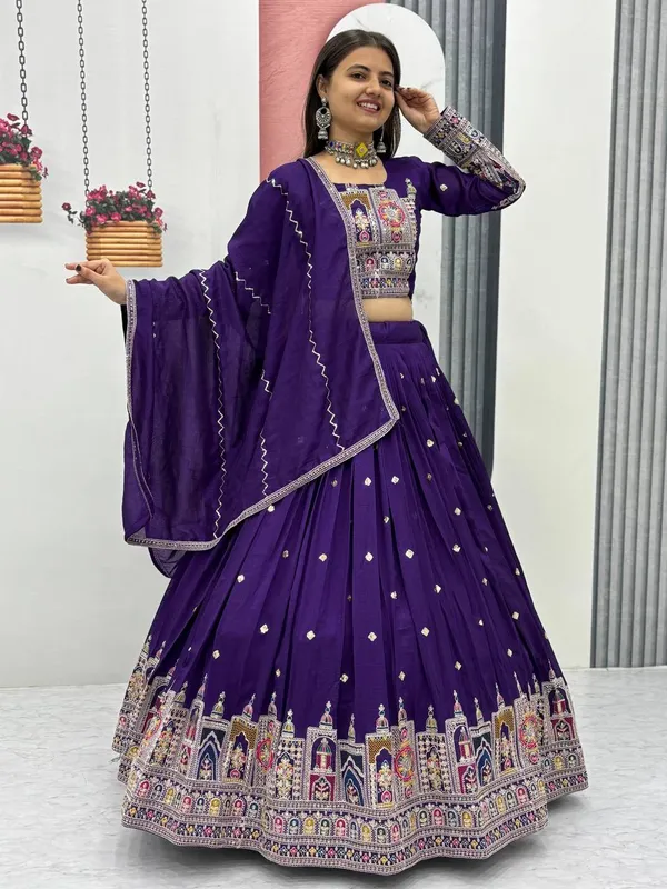 Navy_Blue_Digital_Patola_Print_Traditional_Lehenga_Choli_For_Women