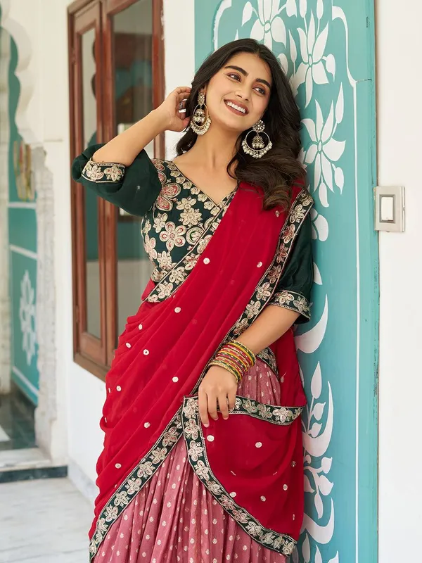 Red_Digital_Patola_Print_Traditional_Lehenga_Choli_For_Women