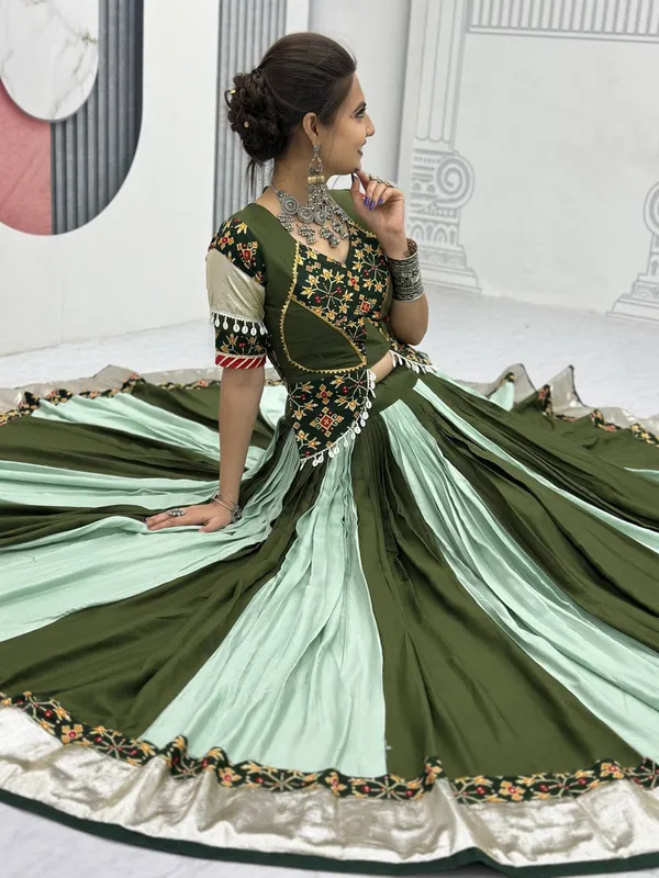 Green_Digital_Patola_Print_Traditional_Lehenga_Choli_For_Women
