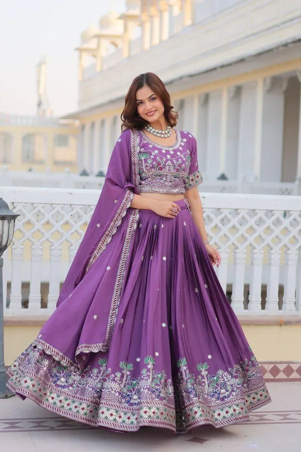 Purple_Digital_Patola_Print_Traditional_Lehenga_Choli_For_Women
