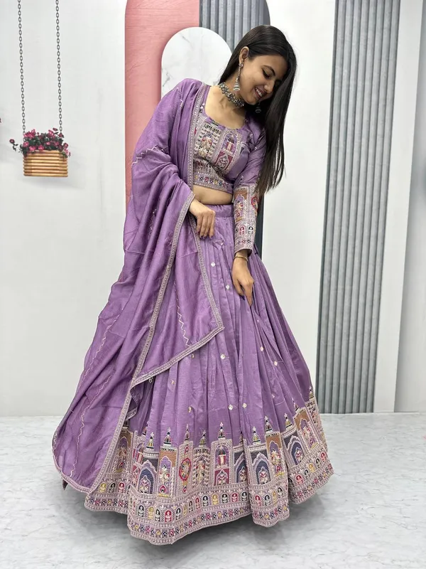 Baby_Pink_Digital_Patola_Print_Traditional_Lehenga_Choli_For_Women