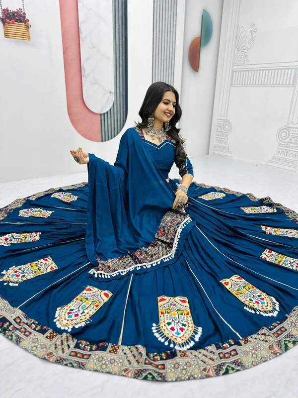 Blue_Digital_Patola_Print_Traditional_Lehenga_Choli_For_Women