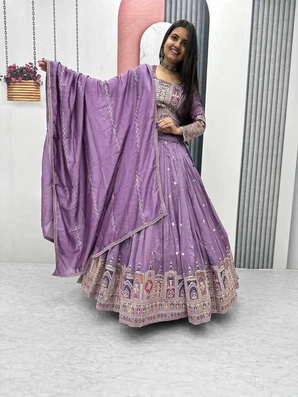 Baby_Pink_Digital_Patola_Print_Traditional_Lehenga_Choli_For_Women