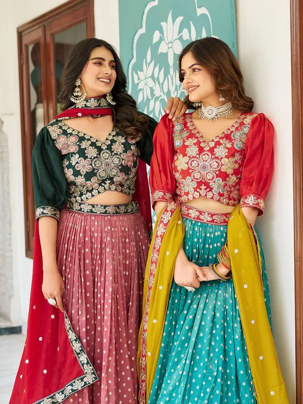 Red_Digital_Patola_Print_Traditional_Lehenga_Choli_For_Women