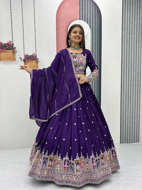 Navy_Blue_Digital_Patola_Print_Traditional_Lehenga_Choli_For_Women