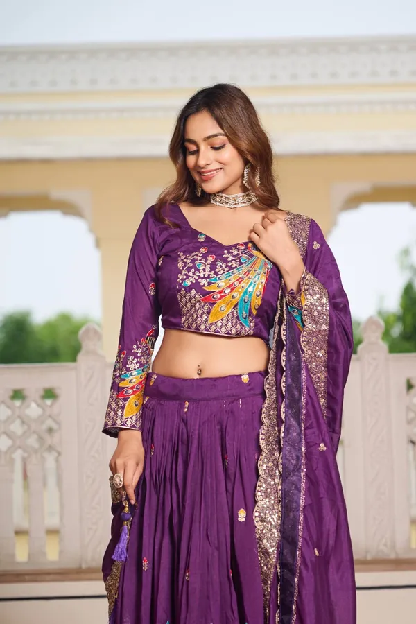 Purple_Digital_Patola_Print_Traditional_Lehenga_Choli_For_Women