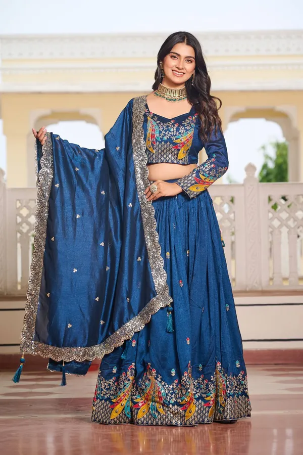 Blue_Digital_Patola_Print_Traditional_Lehenga_Choli_For_Women
