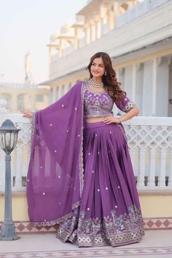 Purple_Digital_Patola_Print_Traditional_Lehenga_Choli_For_Women