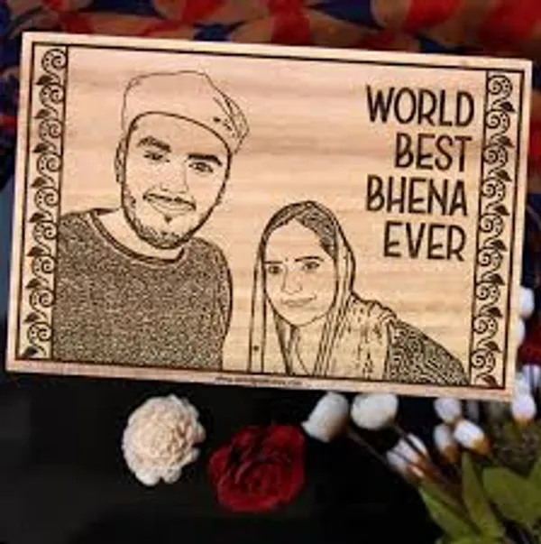 Personalised/Customized_Honey_Brown_Horizontal_SteamBeech_Wood_Plaque_(_4/6_inch)_For_Rakhi,_Birthday,_Love_Anniversary,_Mothers_Day