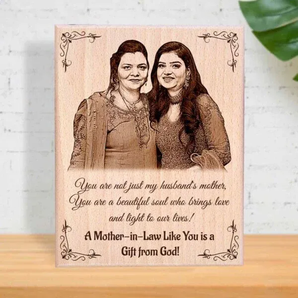 Honey_Brown_Personlized/Customized_Steambeech_Wooden_Gifts_Plaque_6/4_inch_For_Velentines_Day,_Mothersday,Birthday,Rakhi