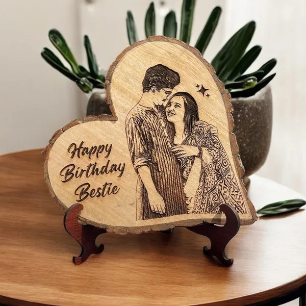 Honey_Brown_Personlized/Customized_Wooden_Photo_Engraved_On_Heart_Shape_Mango_Wood_(8/8_inch)_For_Any_occasion_Like_Rakhi,_Birthday,_Anniversary,_BrothersDay