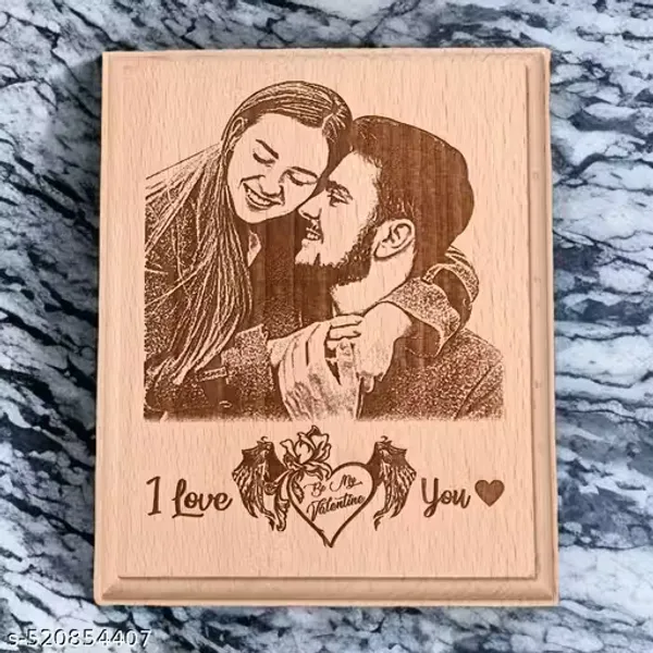 Honey_Brown_Gifts_&_Crafts_Personlized/Customized_SteamBeech_Wood_Frame/Photo_Frame,_Wood_Engraving_6/4_inch_For_Aniversery,_Birthday,_Velentines'Day
