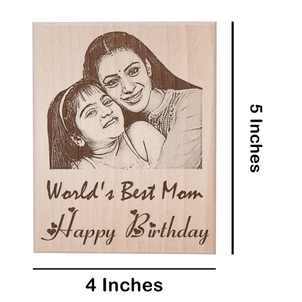 Honey_Brown_777_Customized/Personlized_Wooden_Engraved_Frame_On_SteamBeech_Wood_6/4_inch_For_Any_Occasion_Like_Rakhi,_Birthday,_Anniversary,_Valentine's_Day