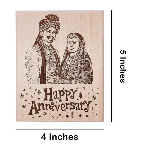 Honey_Brown_Gifts_&_Crafts_For_Personlized/Customized_Wood_Frame/Photo_Frame,_Wood_Engraving_On_SteamBeech_Wood_6/4_inch_For_Aniversery,_Birthday,_Rakhi