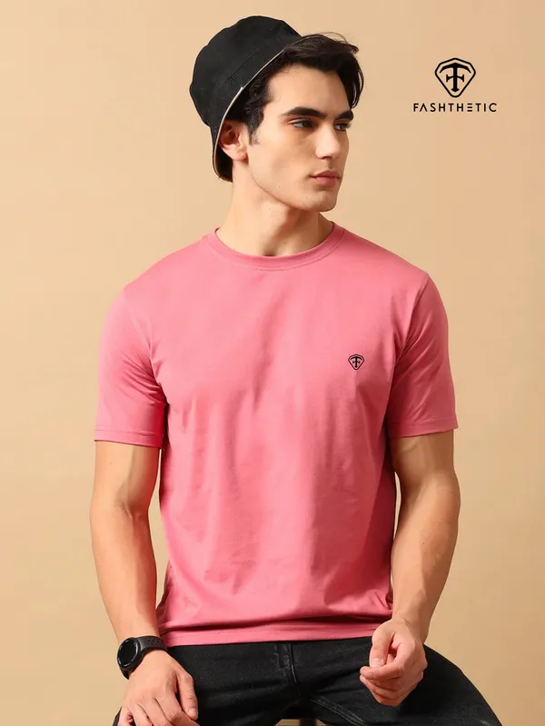 Light_Pink_Cotton_Comfort_T-Shirt_For_Adult