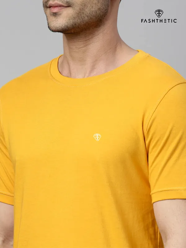 Mustard_Cotton_Timeless_Solid_Round_Neck_T_Shirt_For_Adult