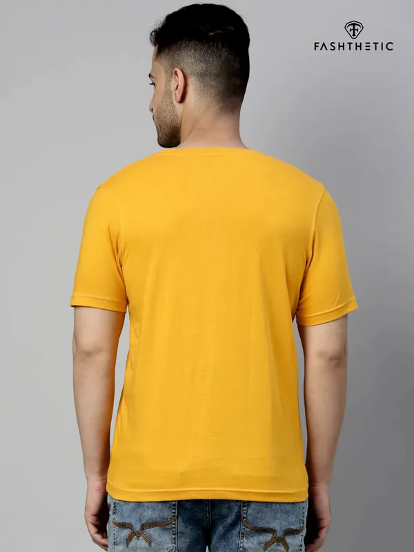 Mustard_Cotton_Timeless_Solid_Round_Neck_T_Shirt_For_Adult