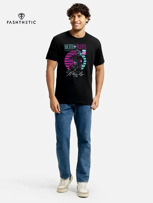 Black_Cotton_Moto_Cross_Wheels_On_Fire_T-Shirt_For_Men