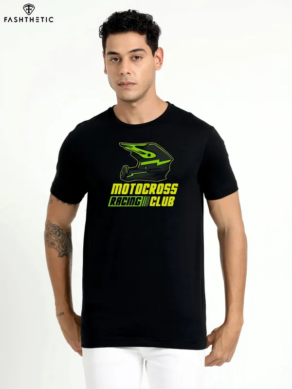 Black_Cotton_Moto_Cross_Helmet_T-Shirt_For_Men