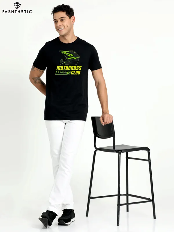 Black_Cotton_Moto_Cross_Helmet_T-Shirt_For_Men