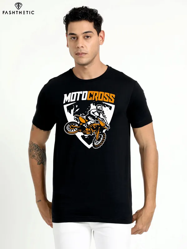 Black_Cotton_Moto_Cross_Bike_2_T-Shirt_For_Men