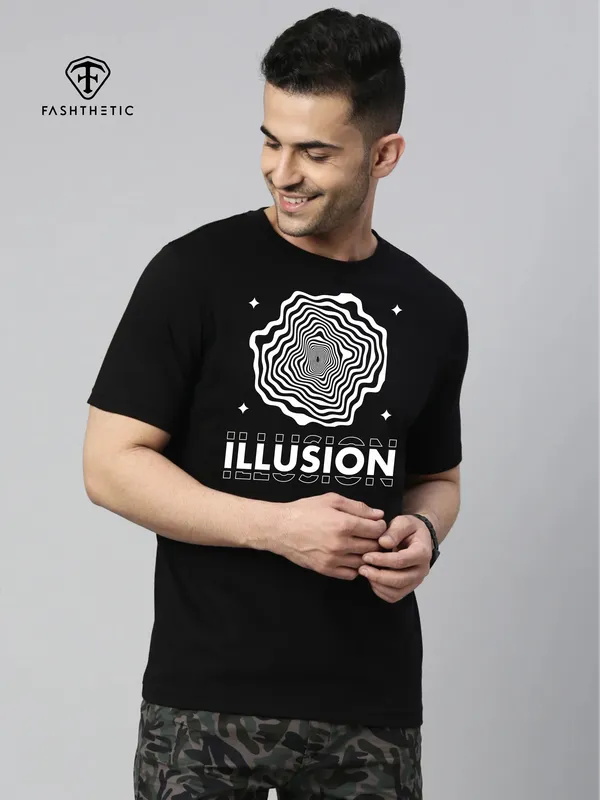Black_Cotton_Illusion_T_Shirt_For_Adults