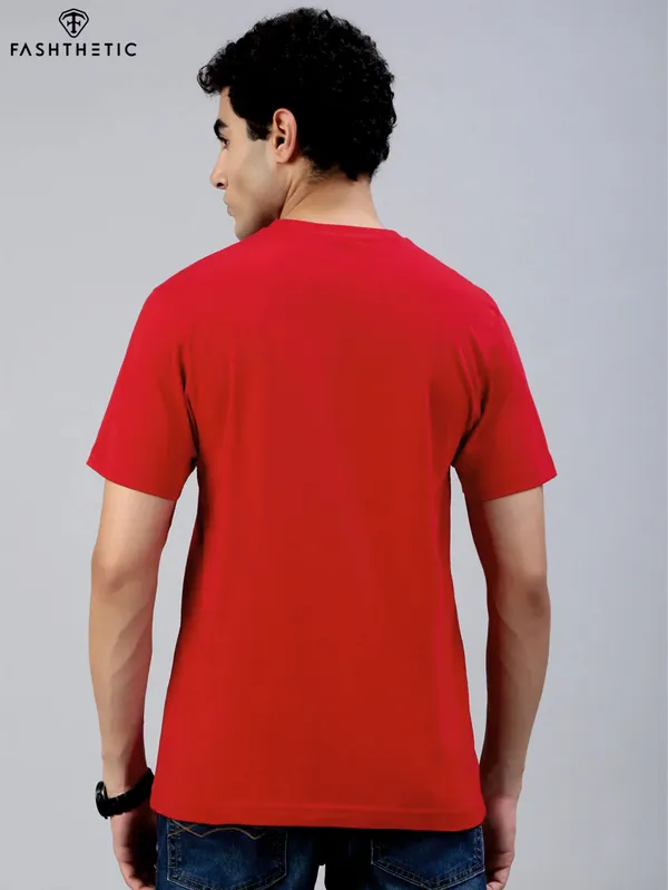 Red_Cotton_Never_Stop_Explore_T_Shirt_For_Adults