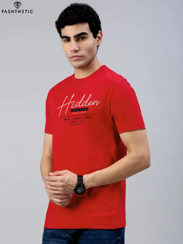Red_Cotton_Hidden_T_Shirt_For_Adults