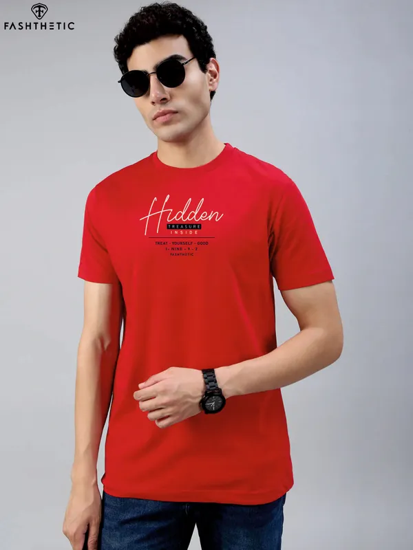Red_Cotton_Hidden_T_Shirt_For_Adults